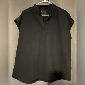 Figs Black Rafaela Oversized Scrub Top